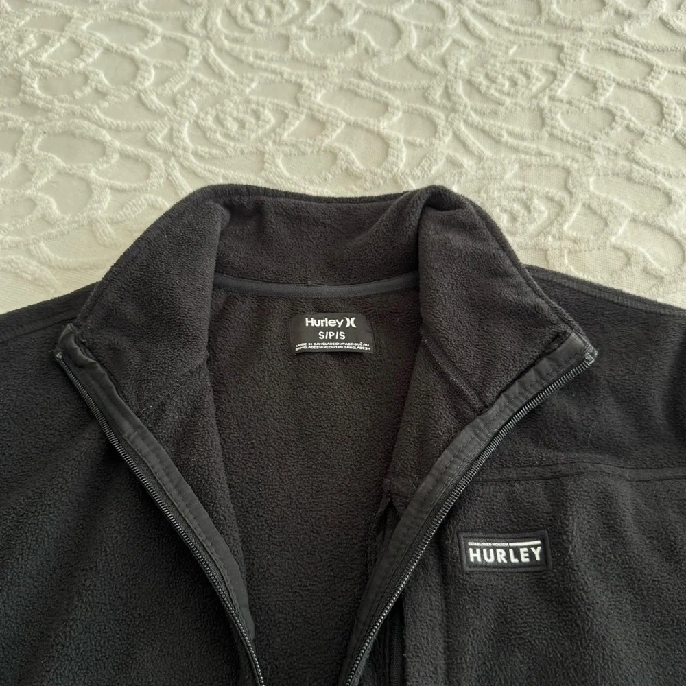 Hurley Black Quarter-Zip Fleece Pullover Jacket